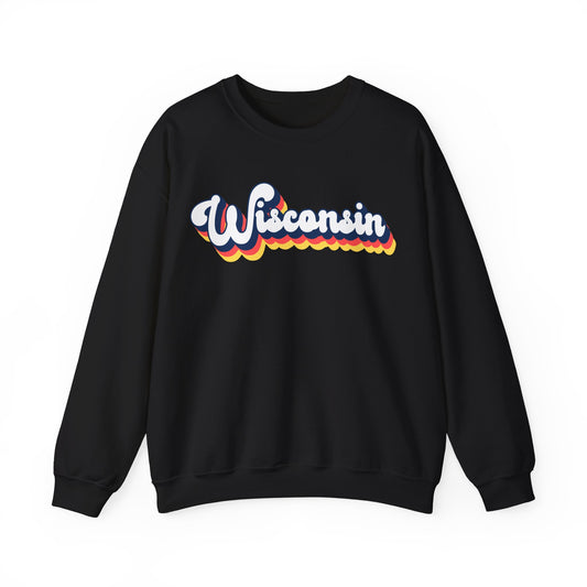 Retro Wisconsin Crewneck Sweatshirt