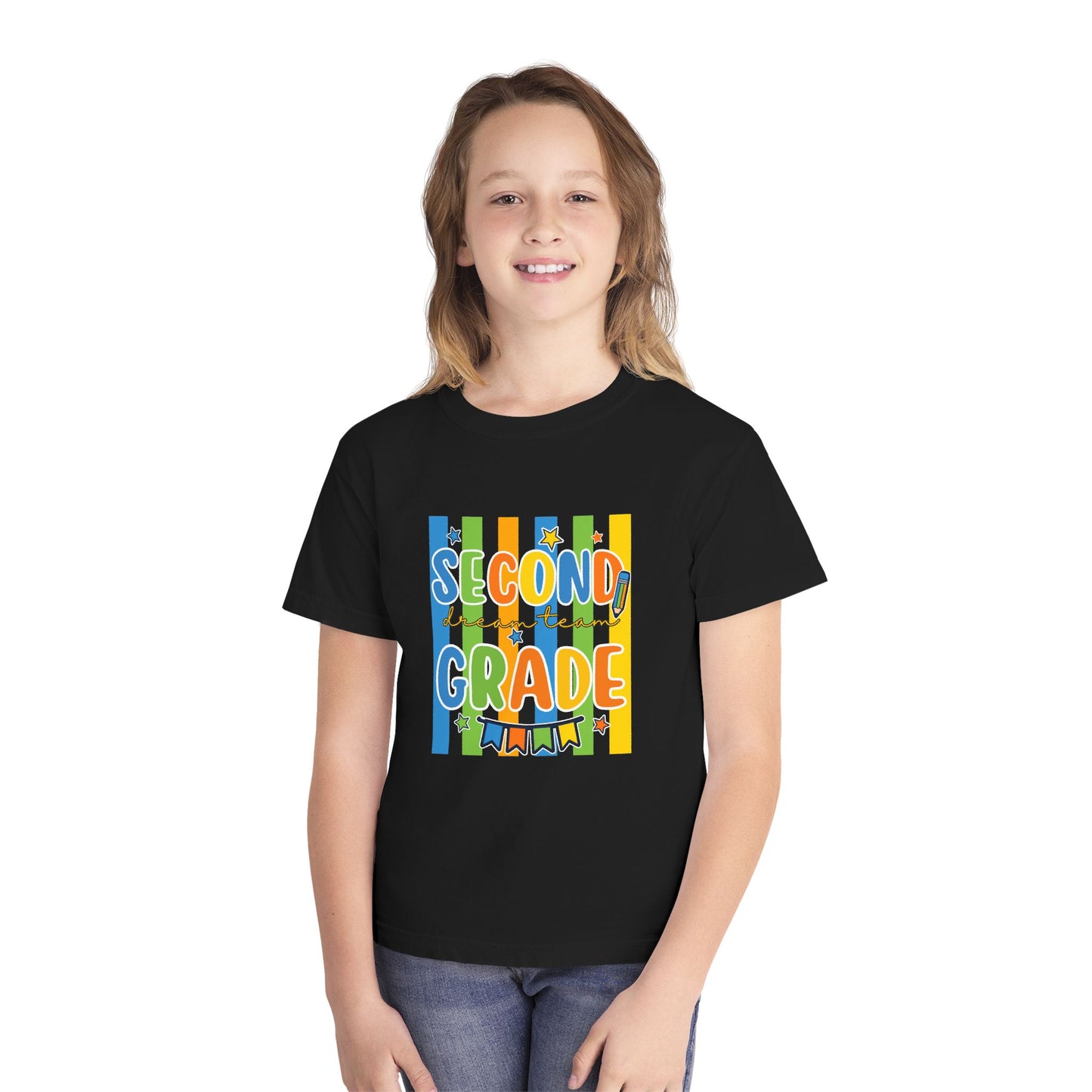 Second Grade Kids T‑Shirt — Colorful Back‑to‑School Tee for Boys & Girls