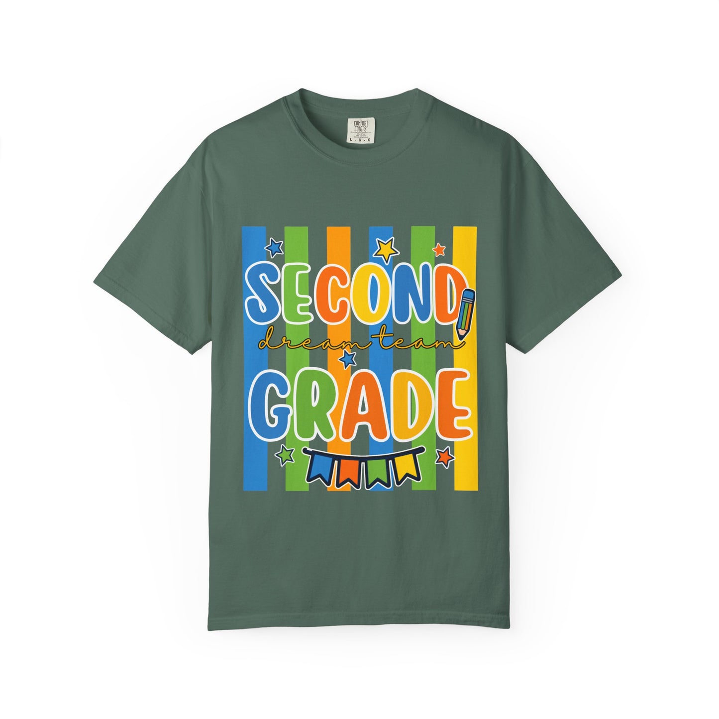 Second Grade Teacher T-Shirt — Colorful Back-to-School Classroom Tee