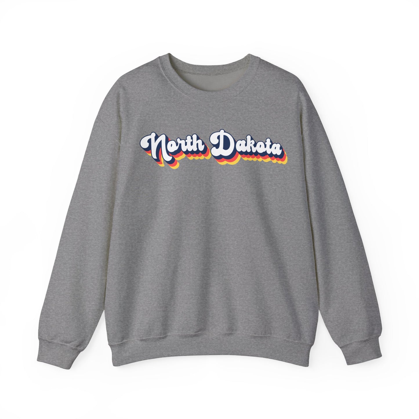 Retro North Dakota Crewneck Sweatshirt