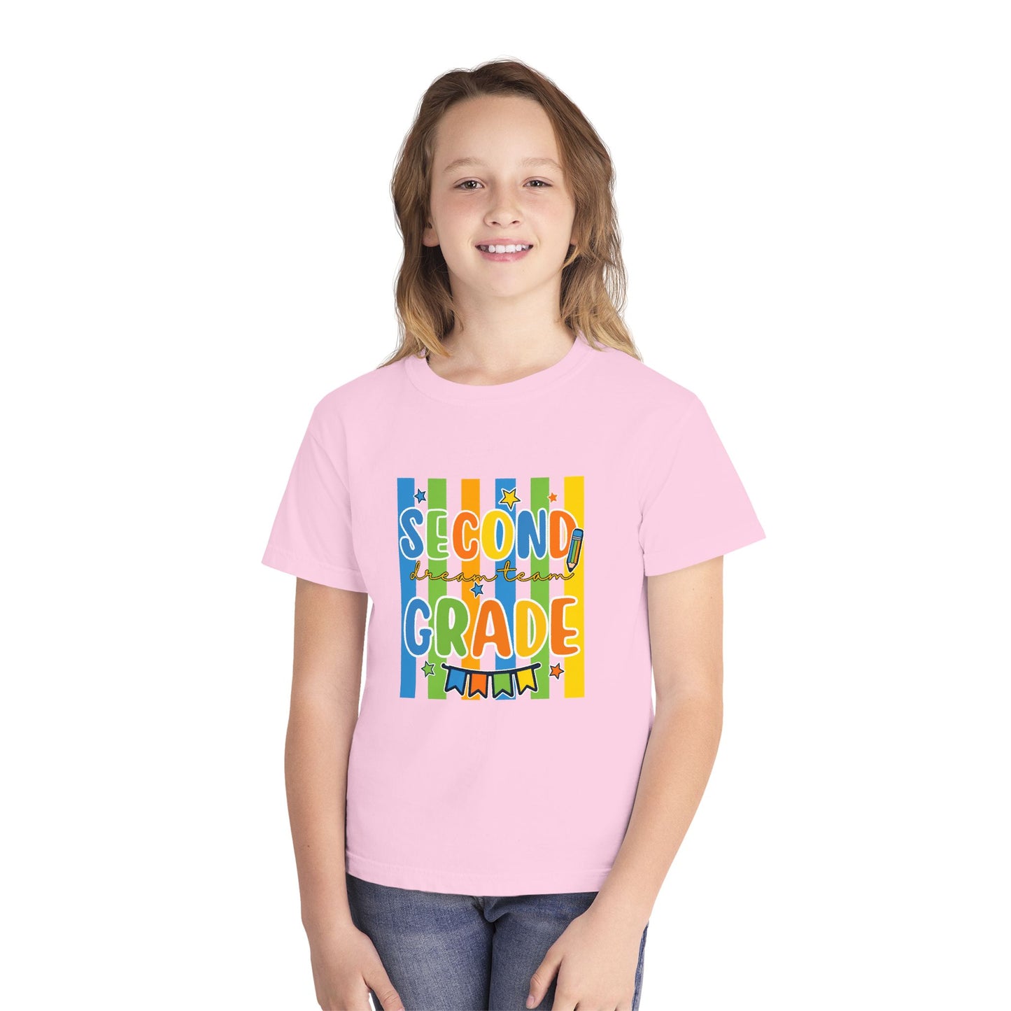 Second Grade Kids T‑Shirt — Colorful Back‑to‑School Tee for Boys & Girls