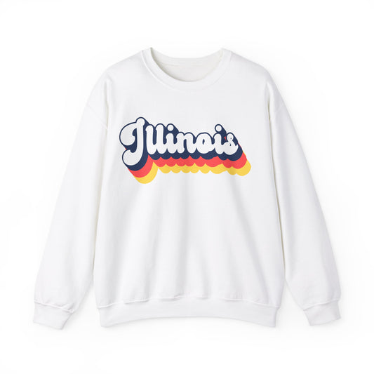 Retro Illinois Crewneck Sweatshirt