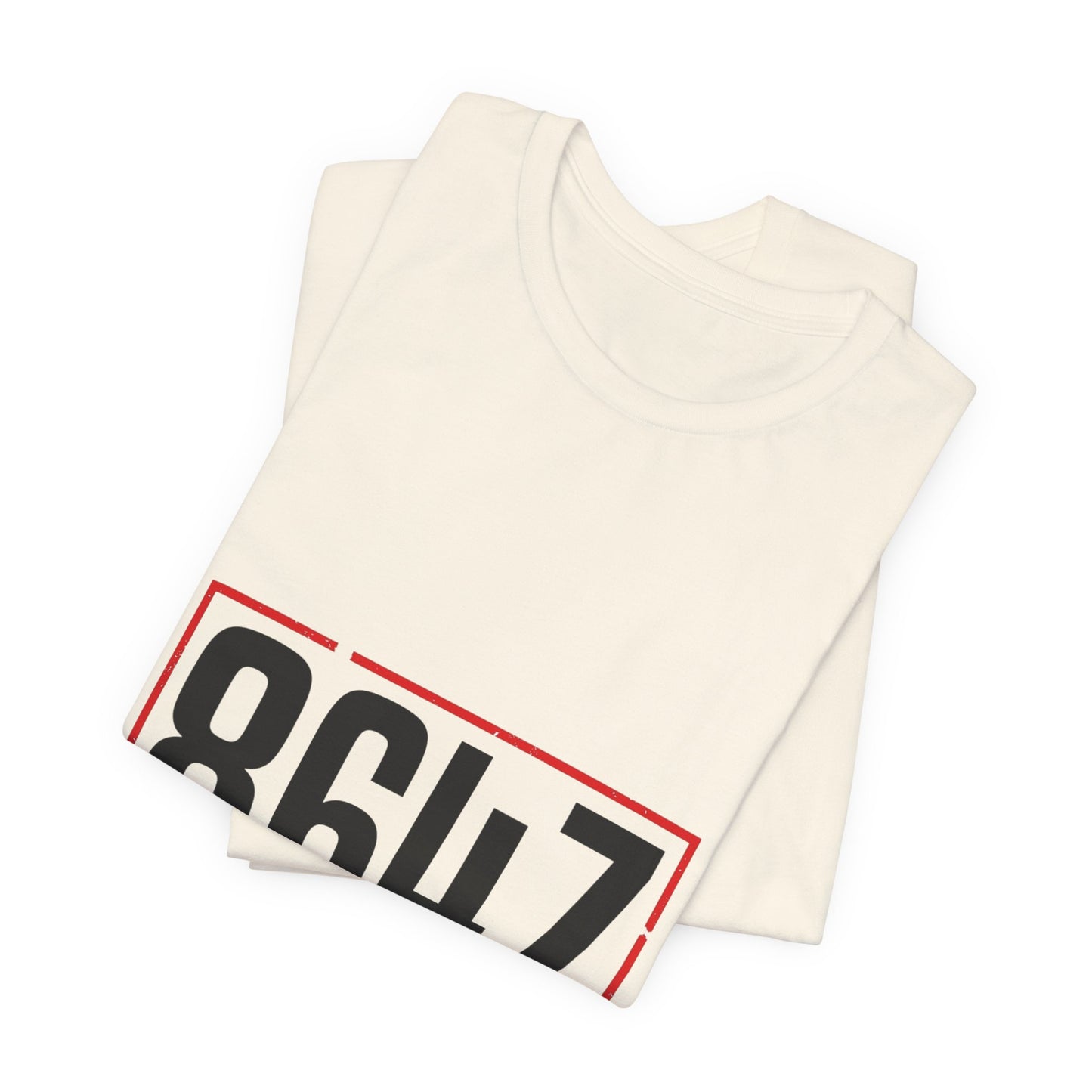8647 Political Typography Tee | stencil, distressed civic expression