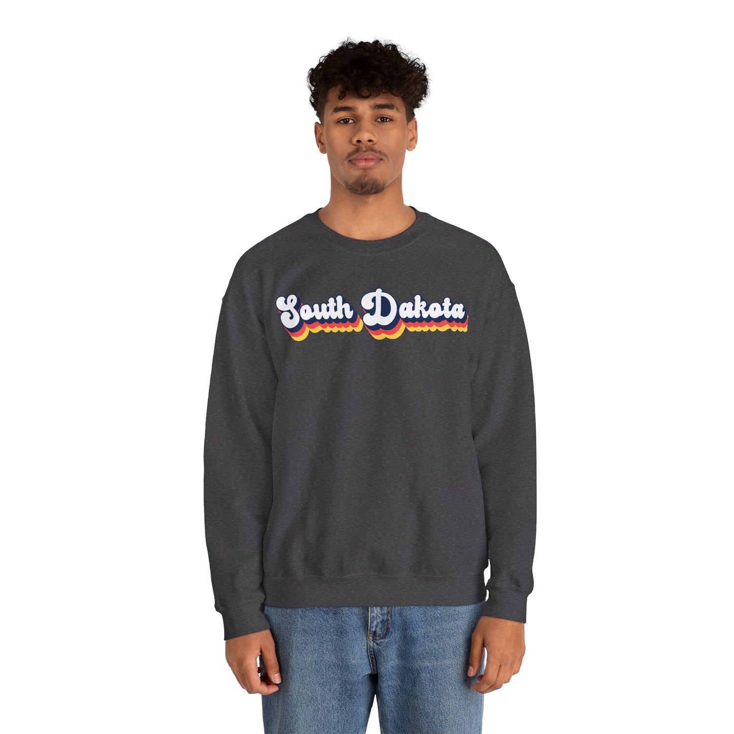 Retro South Dakota Crewneck Sweatshirt