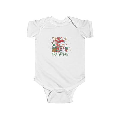 1st Christmas Infant Fine Jersey Bodysuit