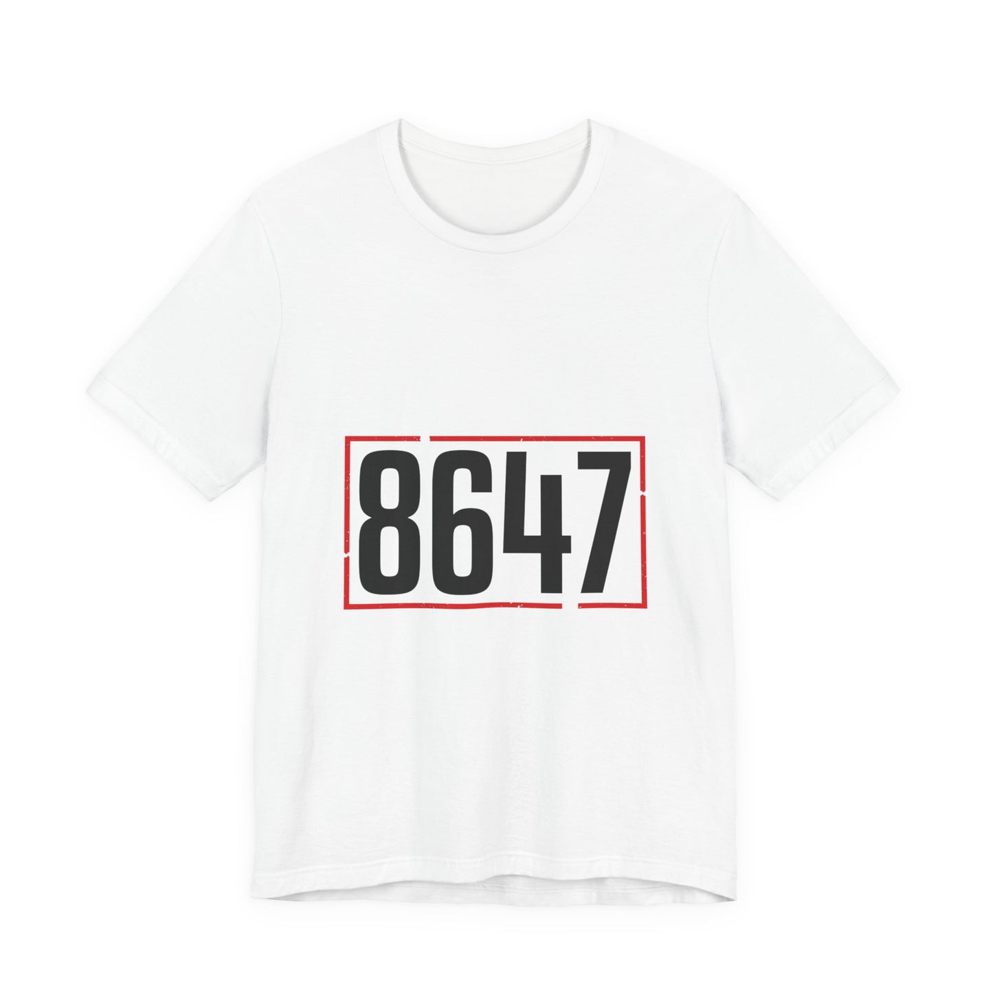8647 Political Typography Tee | stencil, distressed civic expression