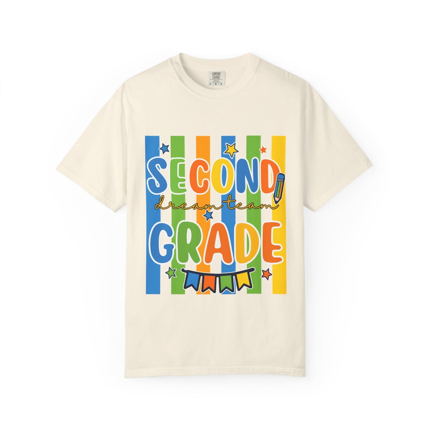 Second Grade Teacher T-Shirt — Colorful Back-to-School Classroom Tee