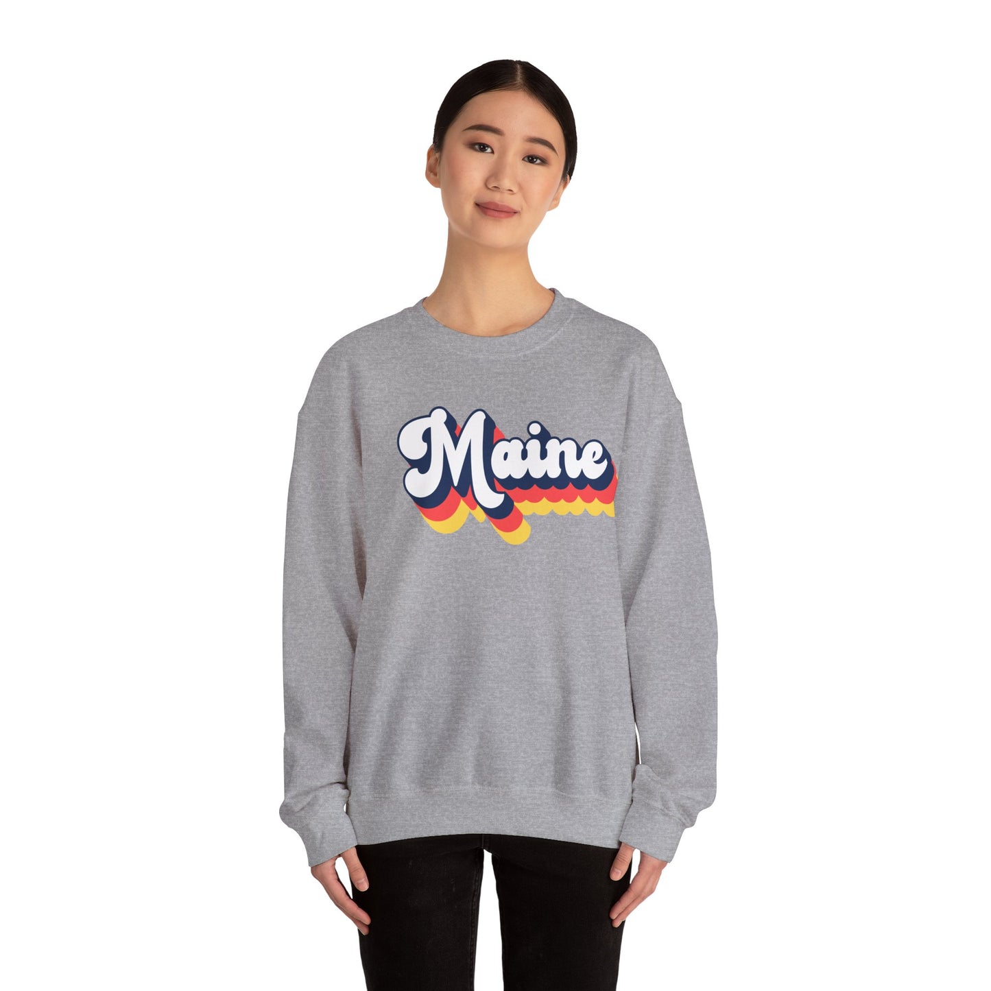 Retro Maine Crewneck Sweatshirt