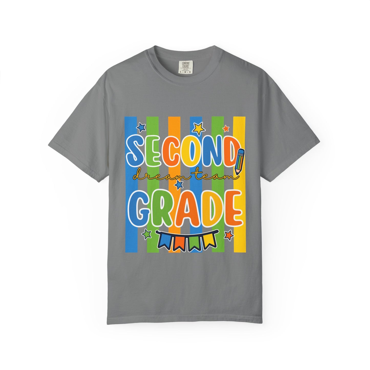 Second Grade Teacher T-Shirt — Colorful Back-to-School Classroom Tee