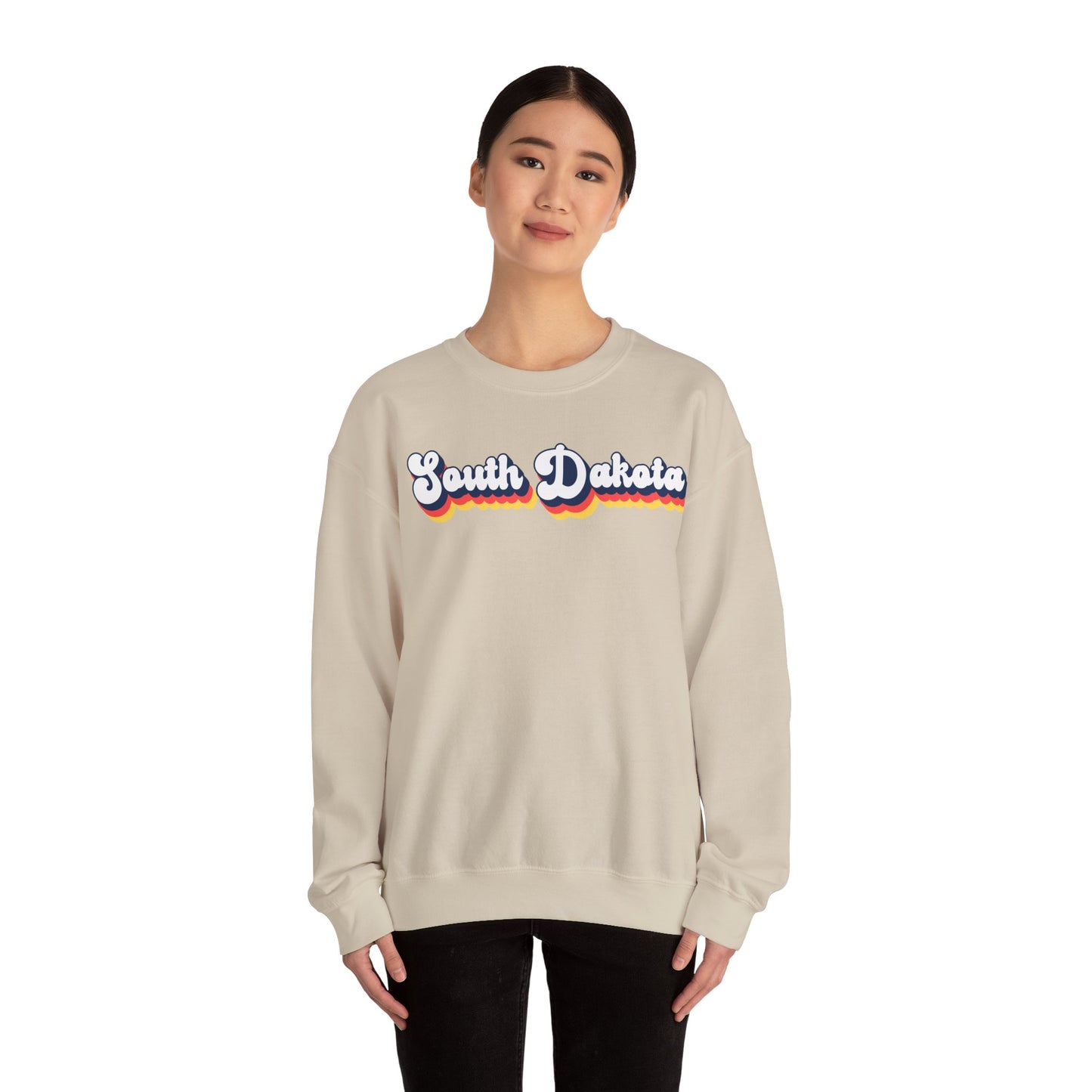 Retro South Dakota Crewneck Sweatshirt