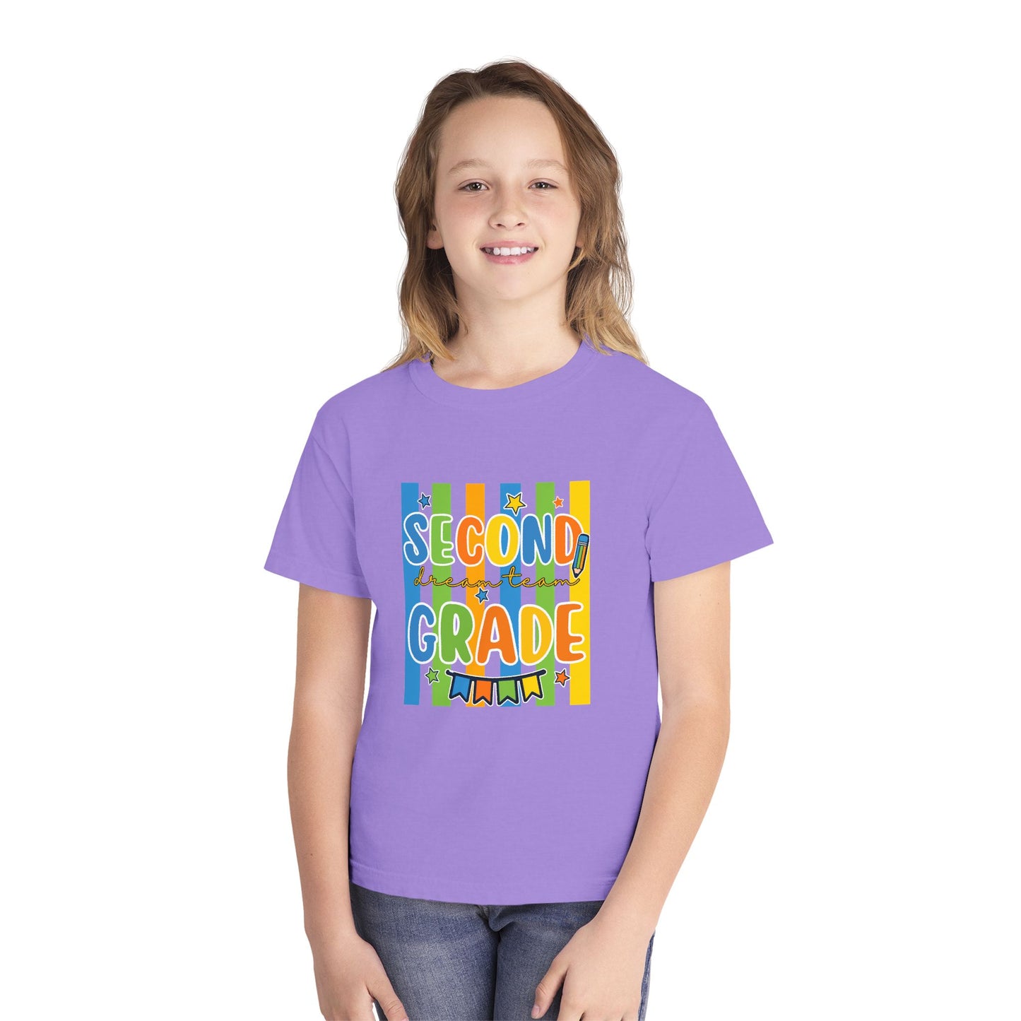 Second Grade Kids T‑Shirt — Colorful Back‑to‑School Tee for Boys & Girls
