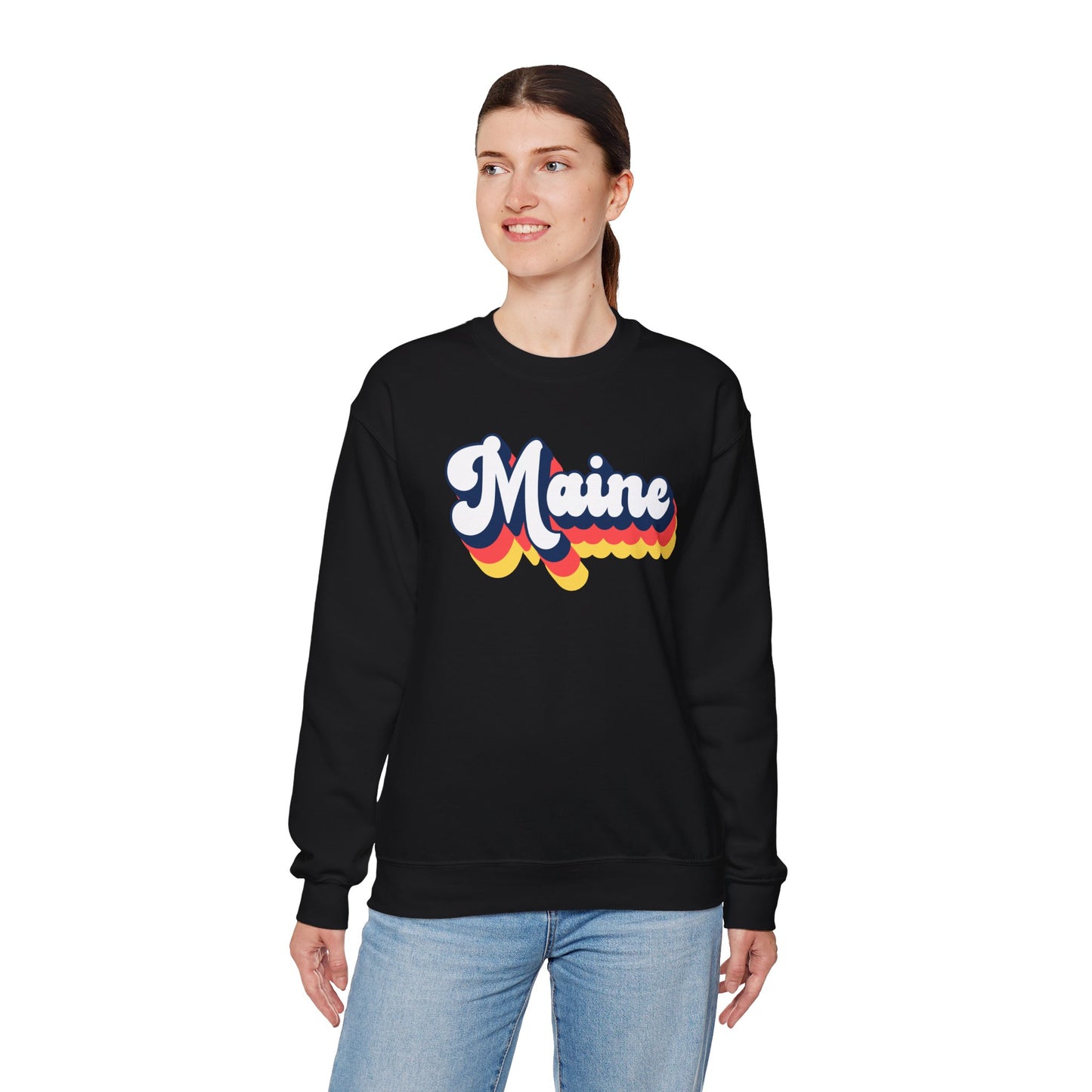 Retro Maine Crewneck Sweatshirt