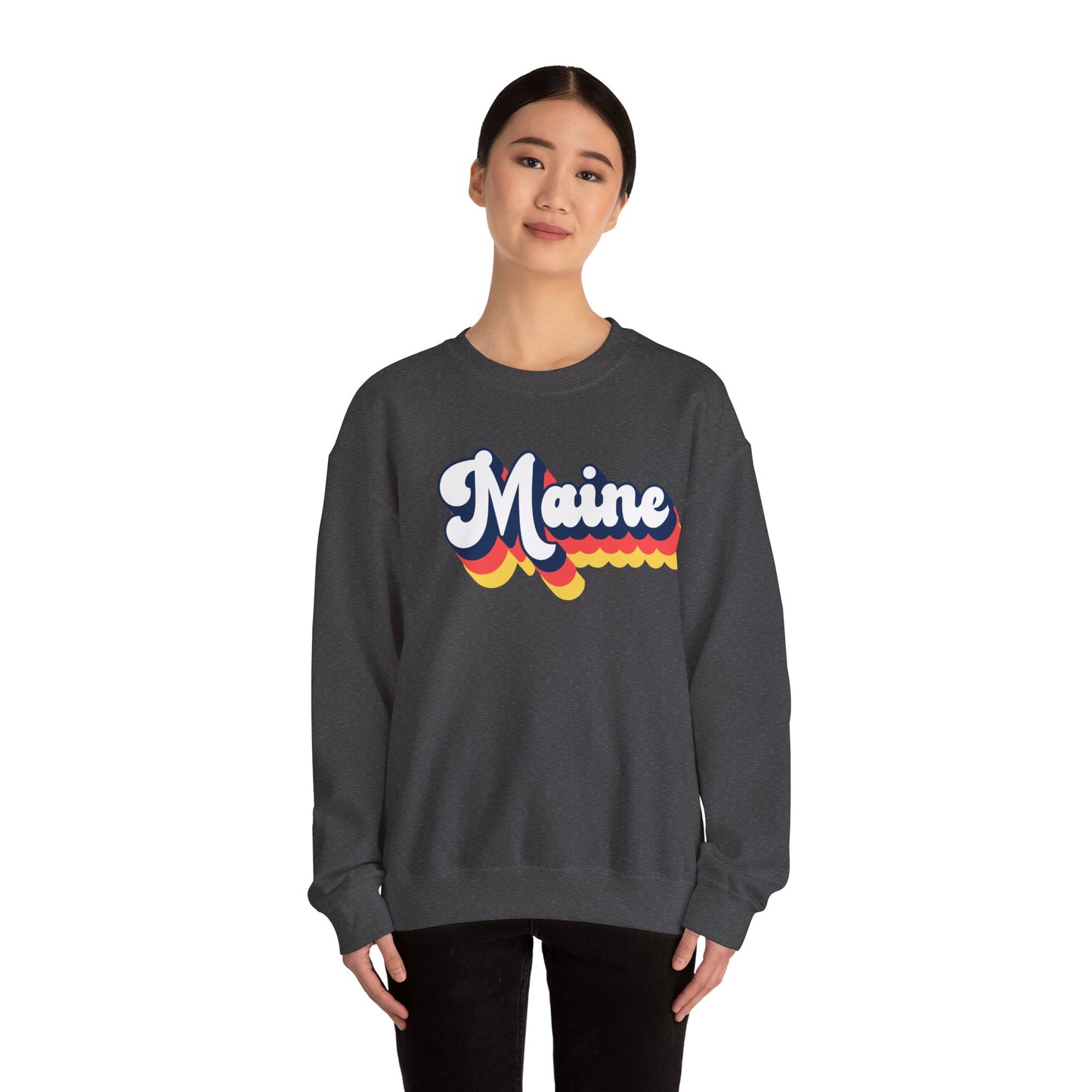 Retro Maine Crewneck Sweatshirt