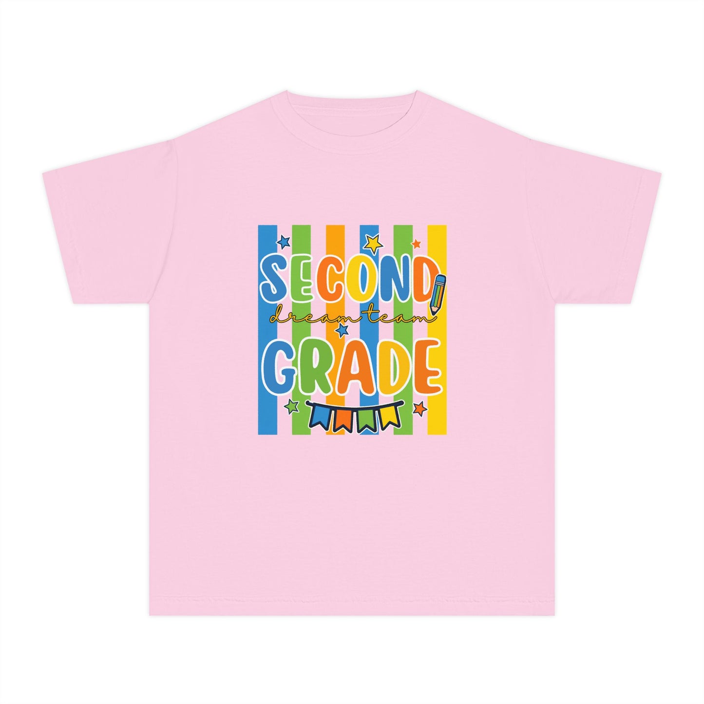 Second Grade Kids T‑Shirt — Colorful Back‑to‑School Tee for Boys & Girls