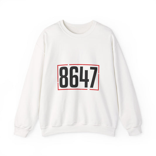 8647 Political Typography Crewneck, stencil distressed civic expression sweatshirt