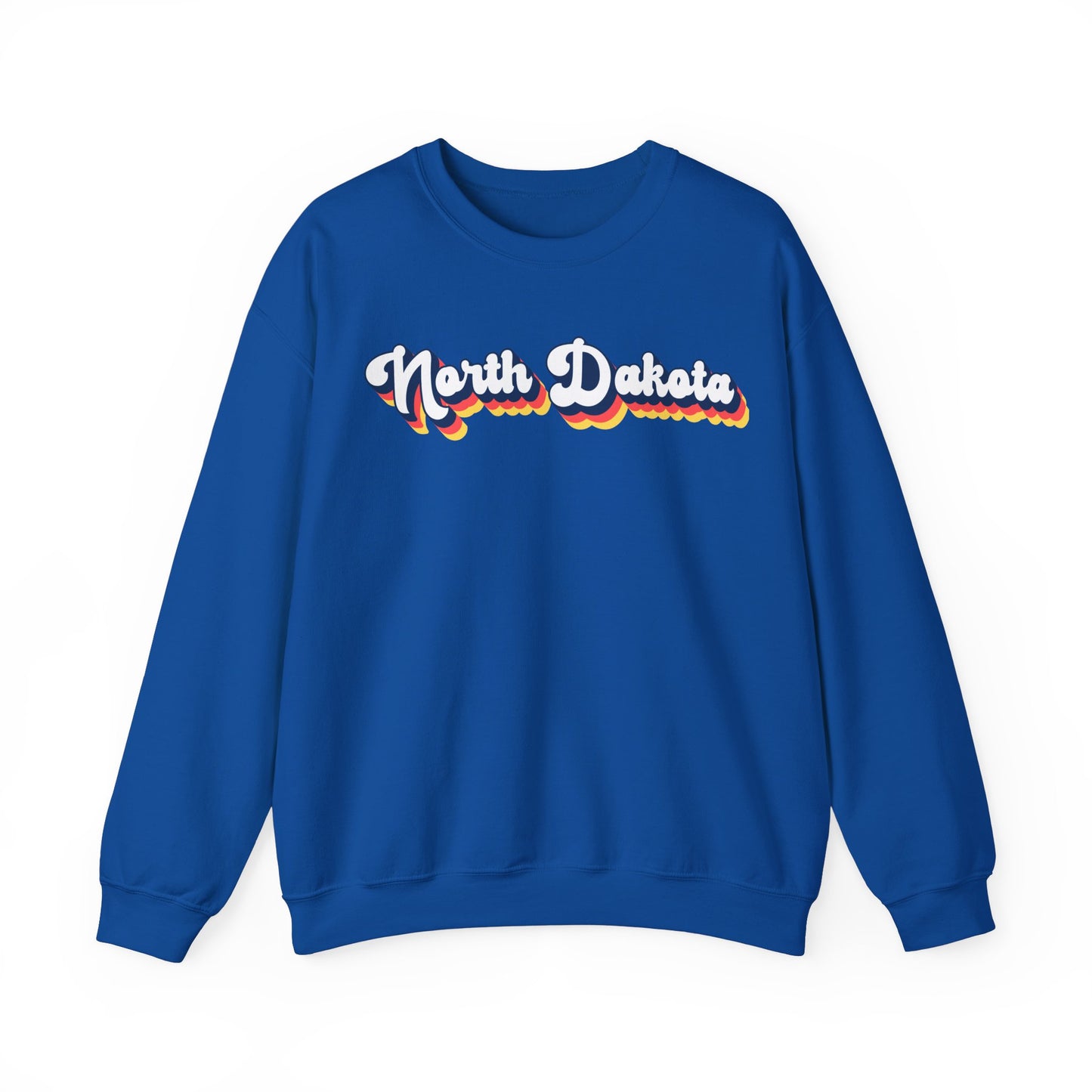 Retro North Dakota Crewneck Sweatshirt