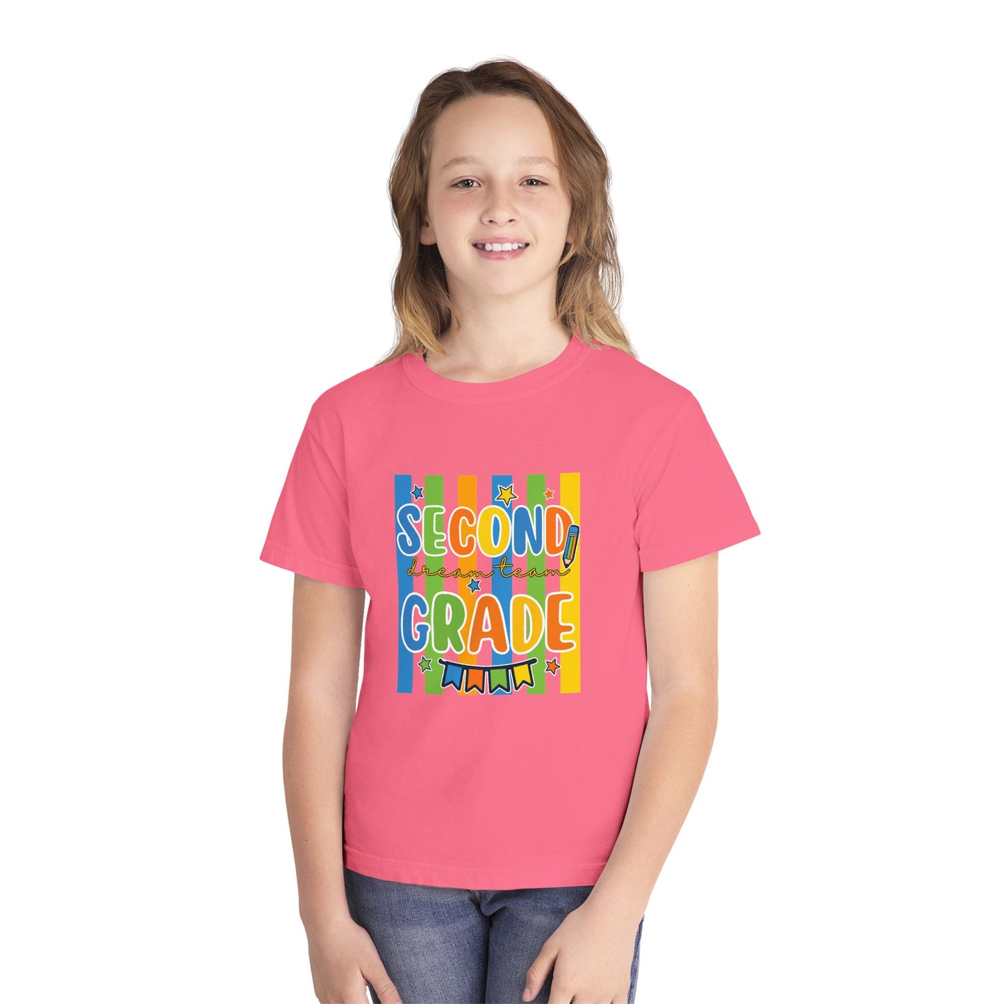 Second Grade Kids T‑Shirt — Colorful Back‑to‑School Tee for Boys & Girls