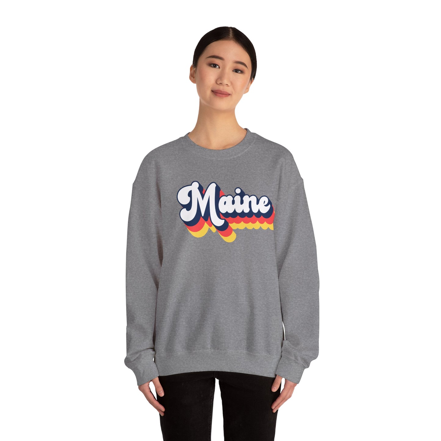 Retro Maine Crewneck Sweatshirt