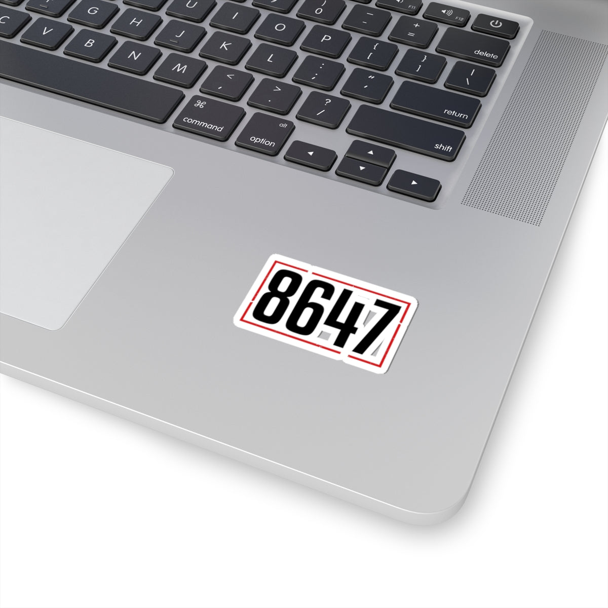 8647 Sticker | Political Typography, Stencil Distressed Protest Kiss-Cut