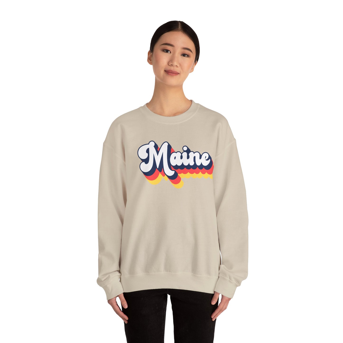 Retro Maine Crewneck Sweatshirt