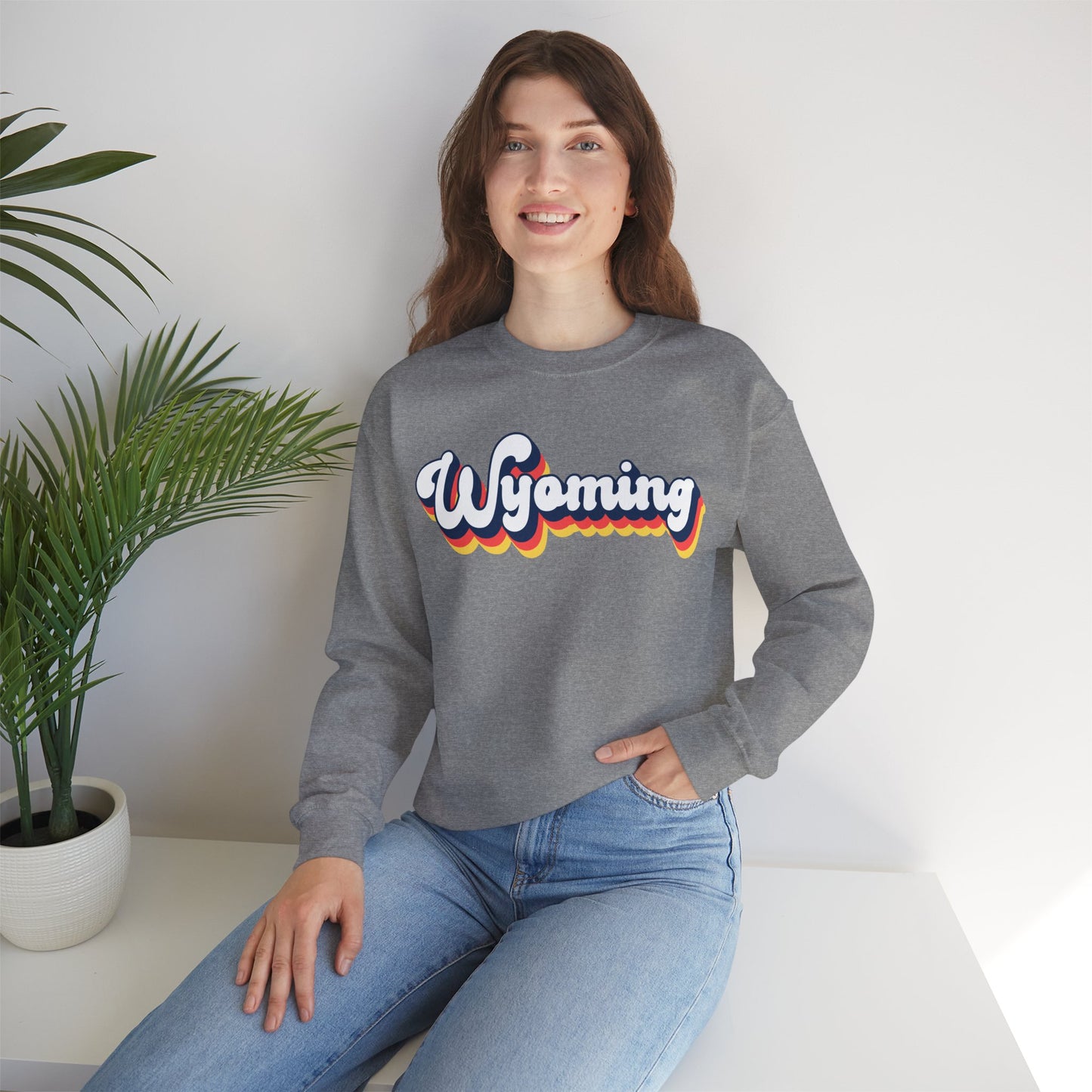 Retro Wyoming Crewneck Sweatshirt