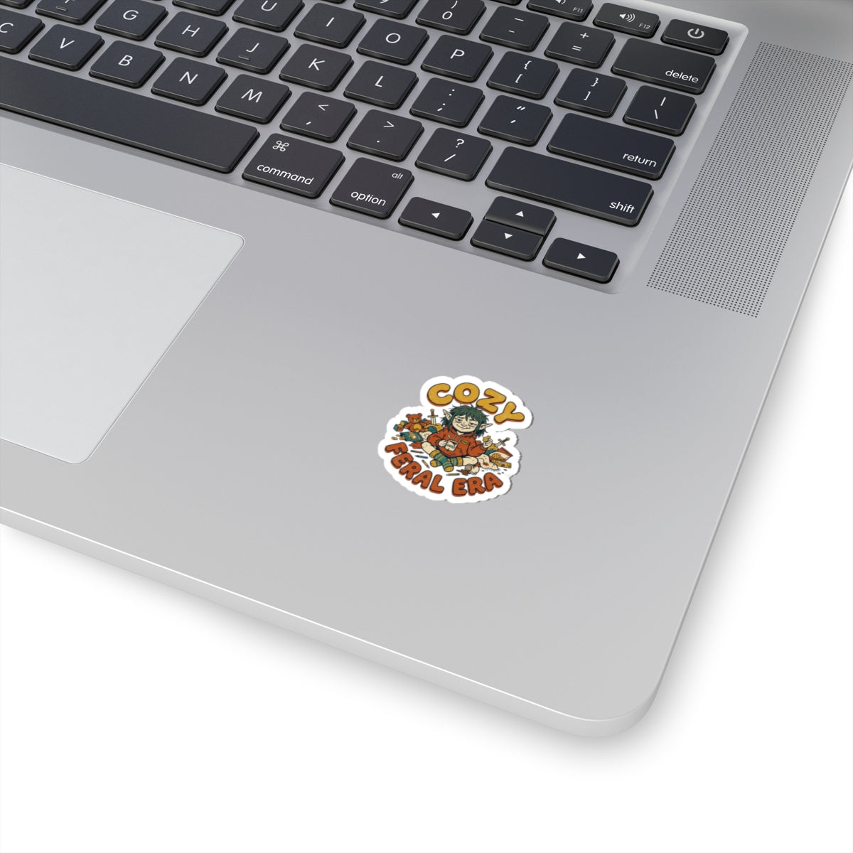 Cozy Feral Era Sticker | chaotic-cute vintage mascot, introvert