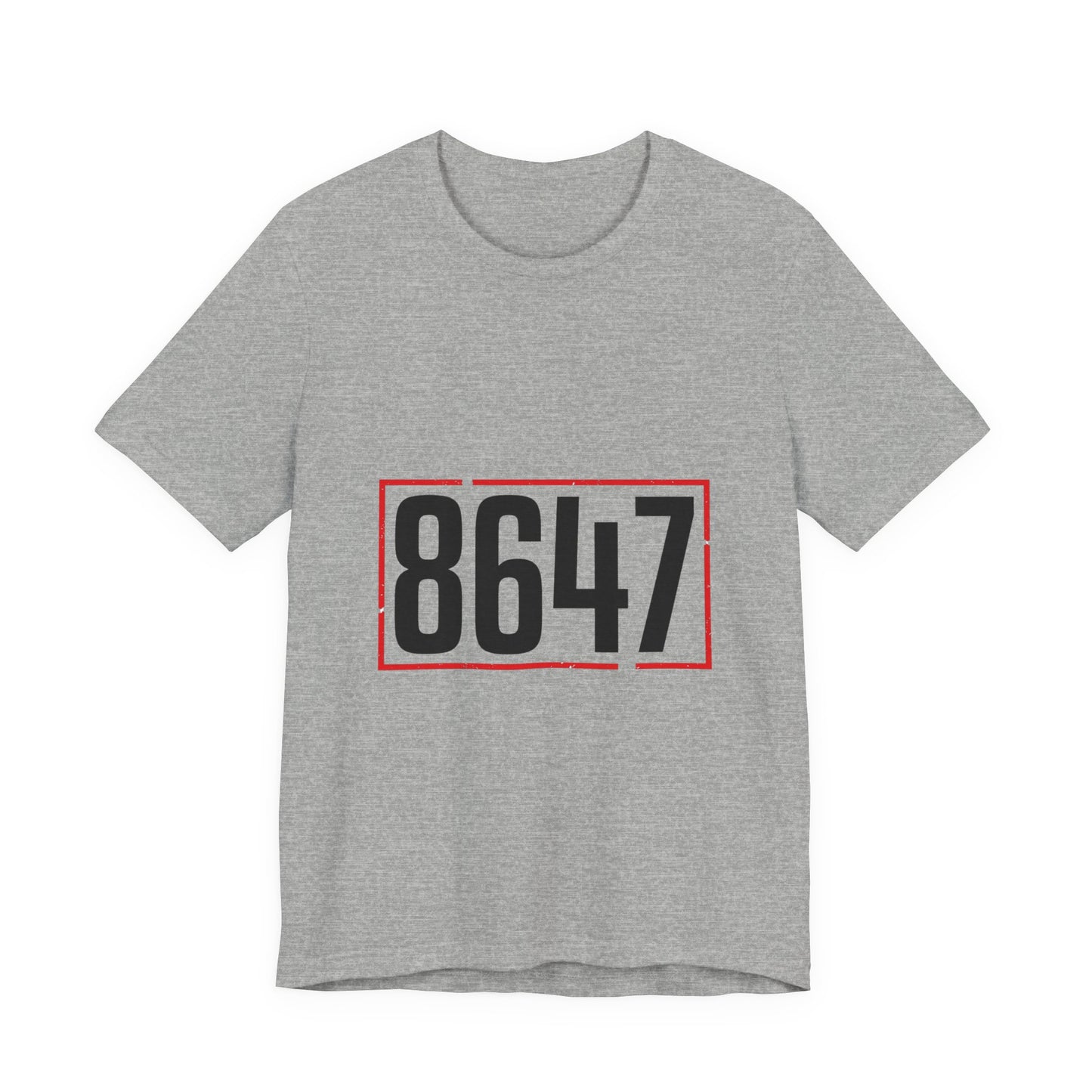 8647 Political Typography Tee | stencil, distressed civic expression