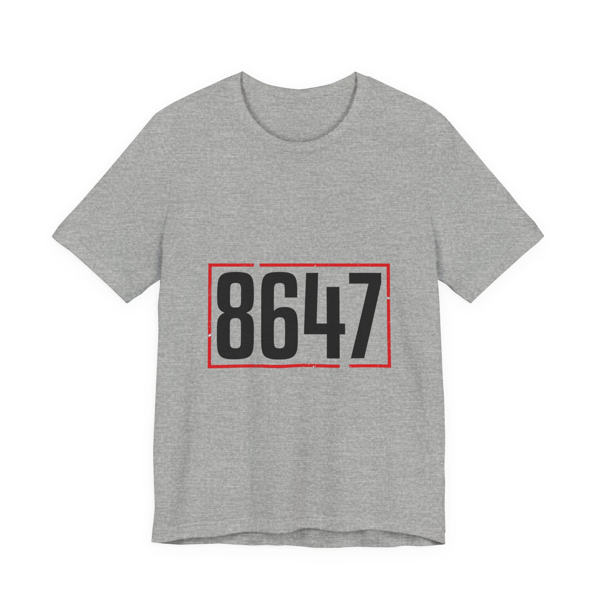 8647 Political Typography Tee | stencil, distressed civic expression