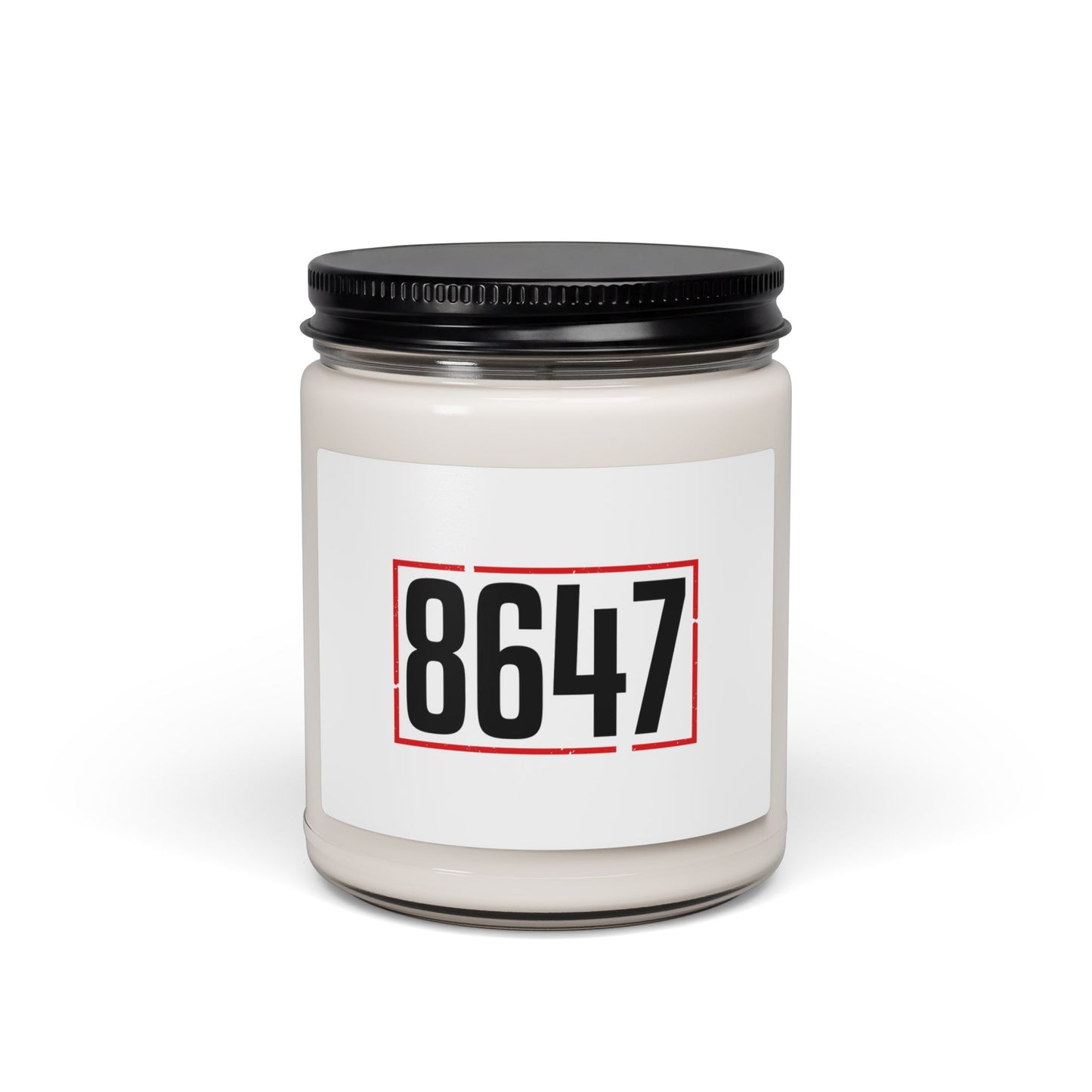 8647 Stencil Candle | Scented Soy Candle, Political Typography