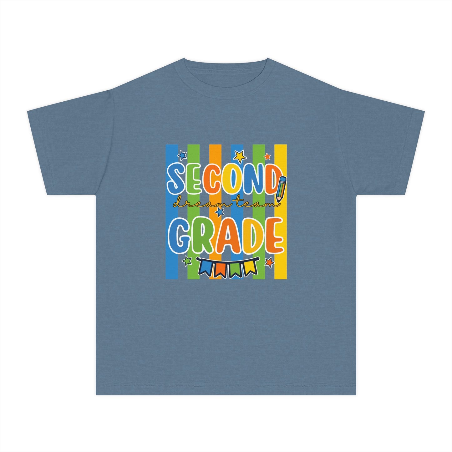 Second Grade Kids T‑Shirt — Colorful Back‑to‑School Tee for Boys & Girls