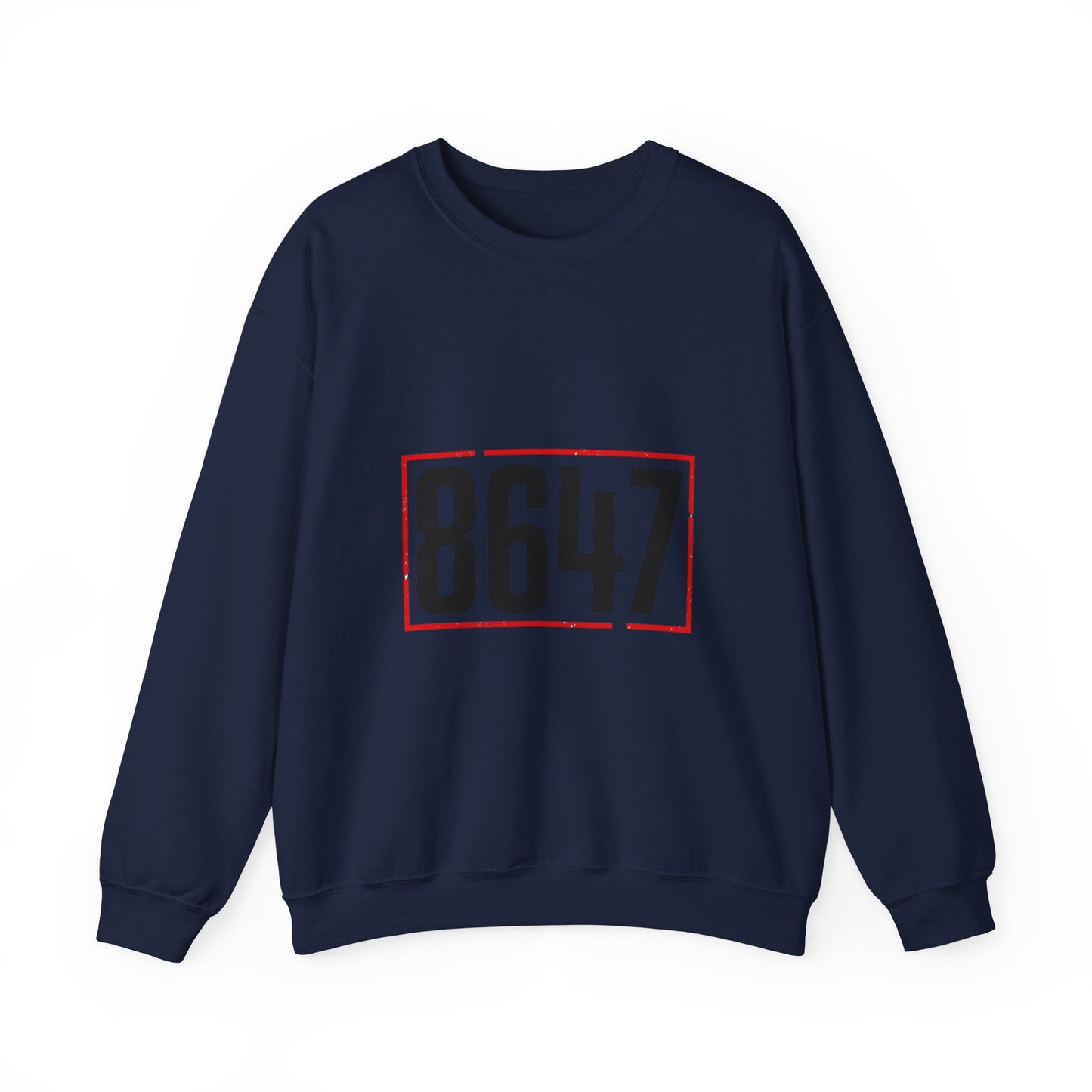 8647 Political Typography Crewneck, stencil distressed civic expression sweatshirt