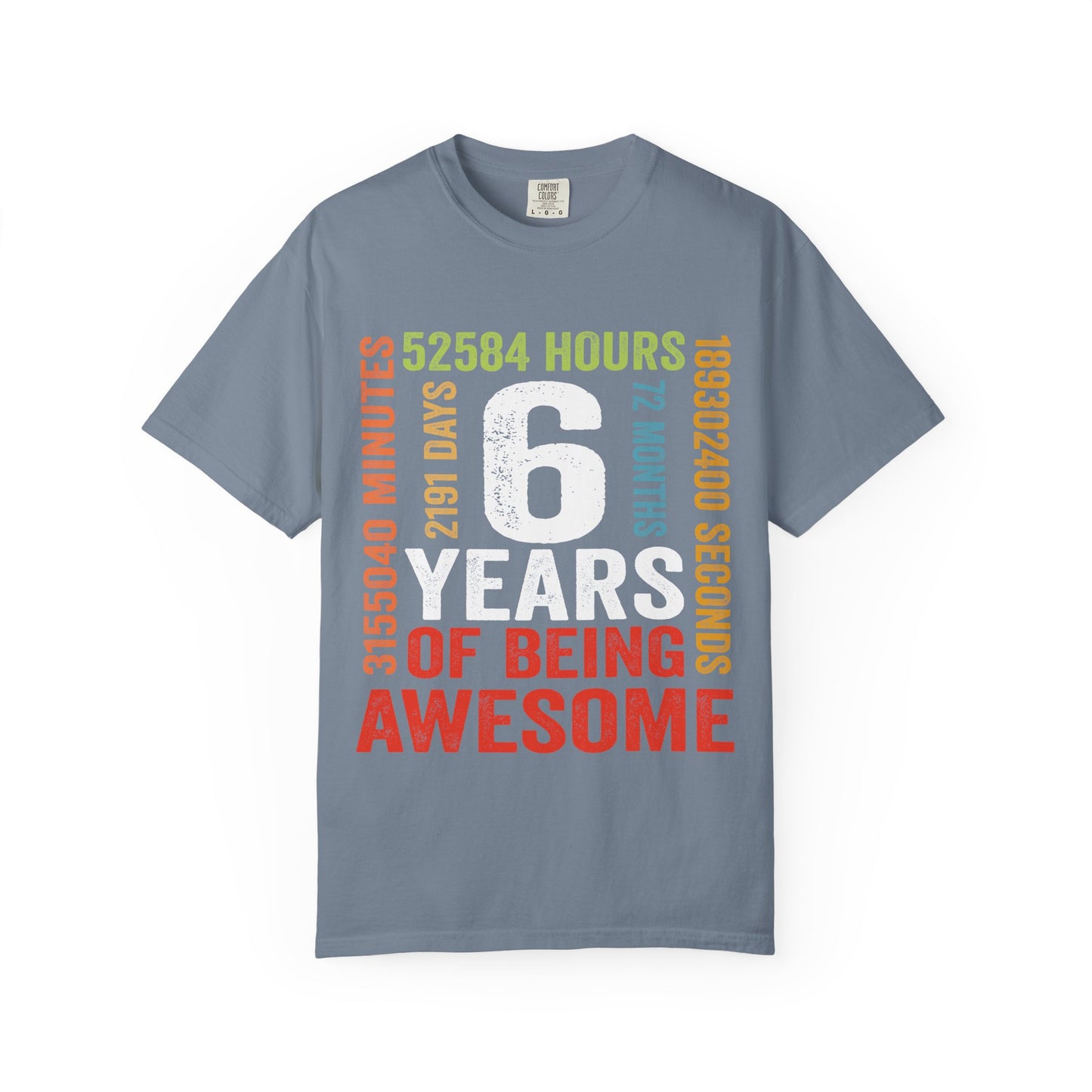 6 Years of Being Awesome T-Shirt — Funny Birthday Tee for Six-Year-Olds