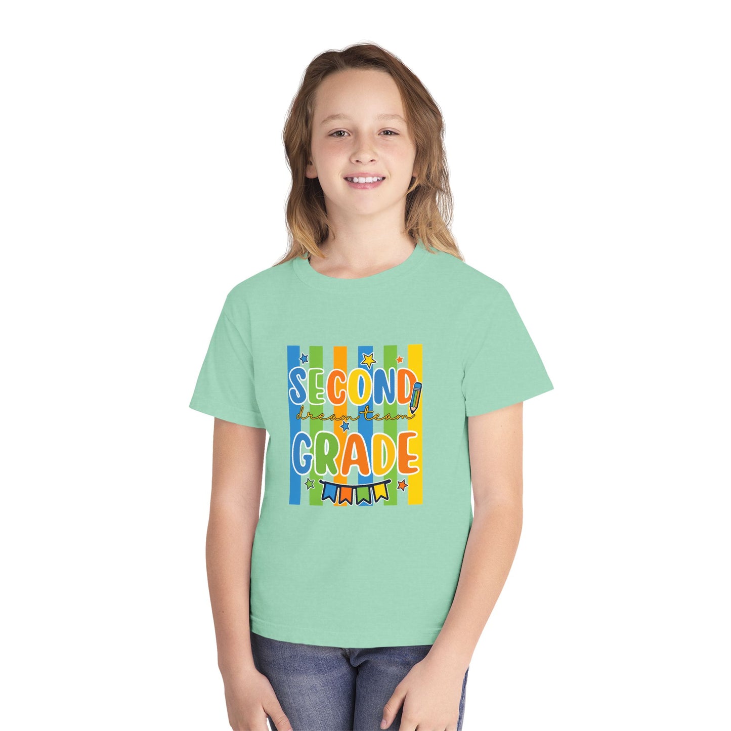Second Grade Kids T‑Shirt — Colorful Back‑to‑School Tee for Boys & Girls