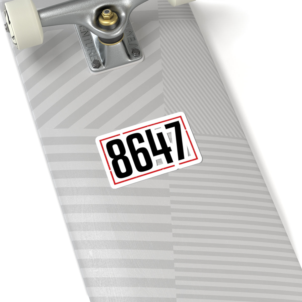 8647 Sticker | Political Typography, Stencil Distressed Protest Kiss-Cut