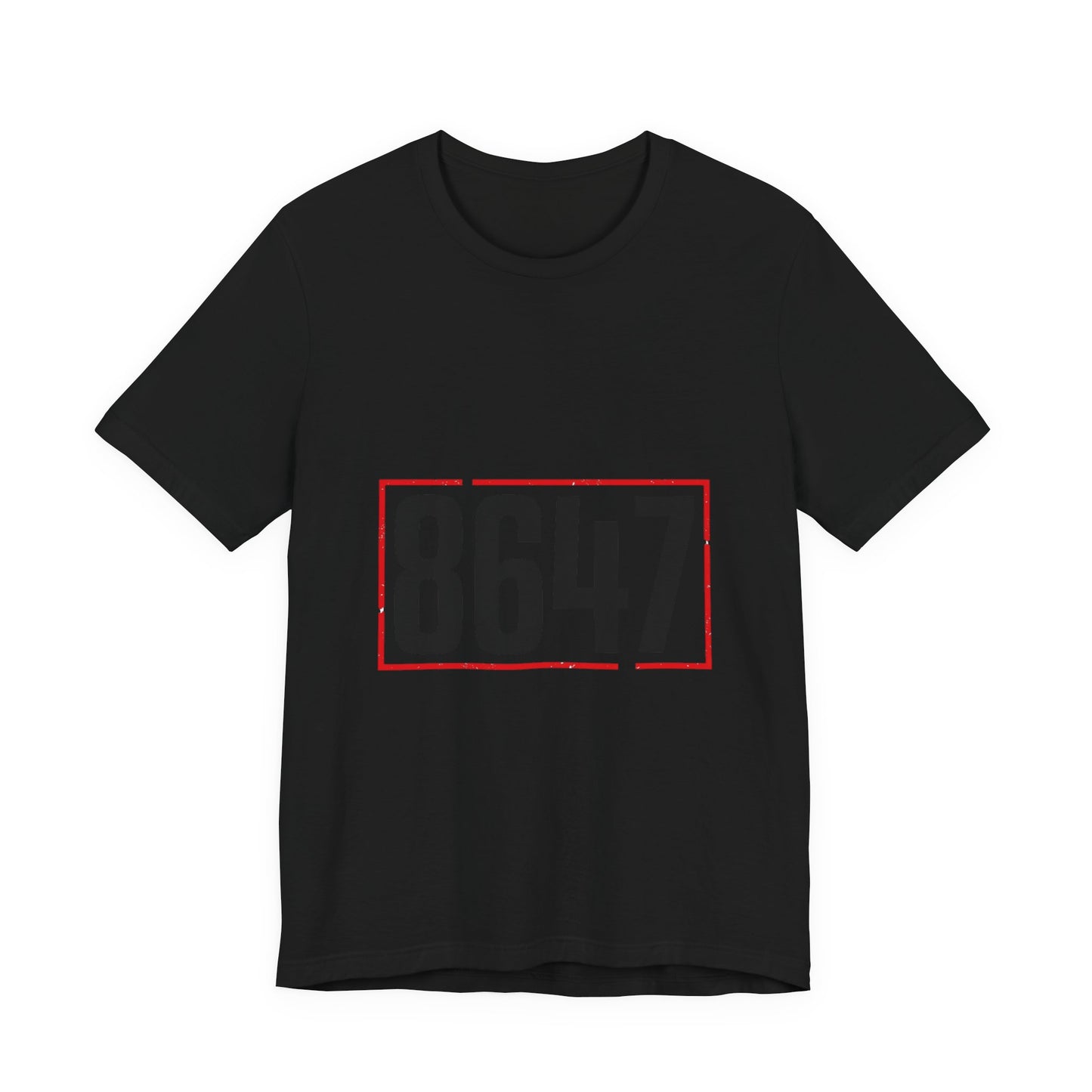 8647 Political Typography Tee | stencil, distressed civic expression