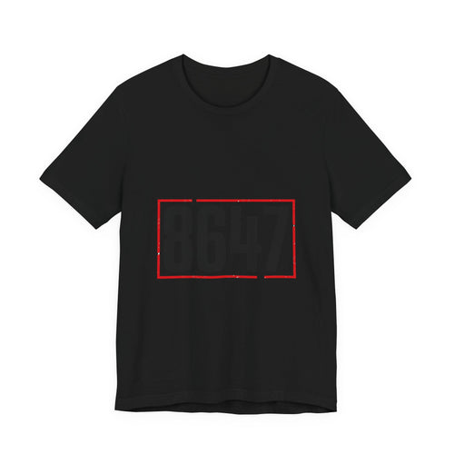 8647 Political Typography Tee | stencil, distressed civic expression