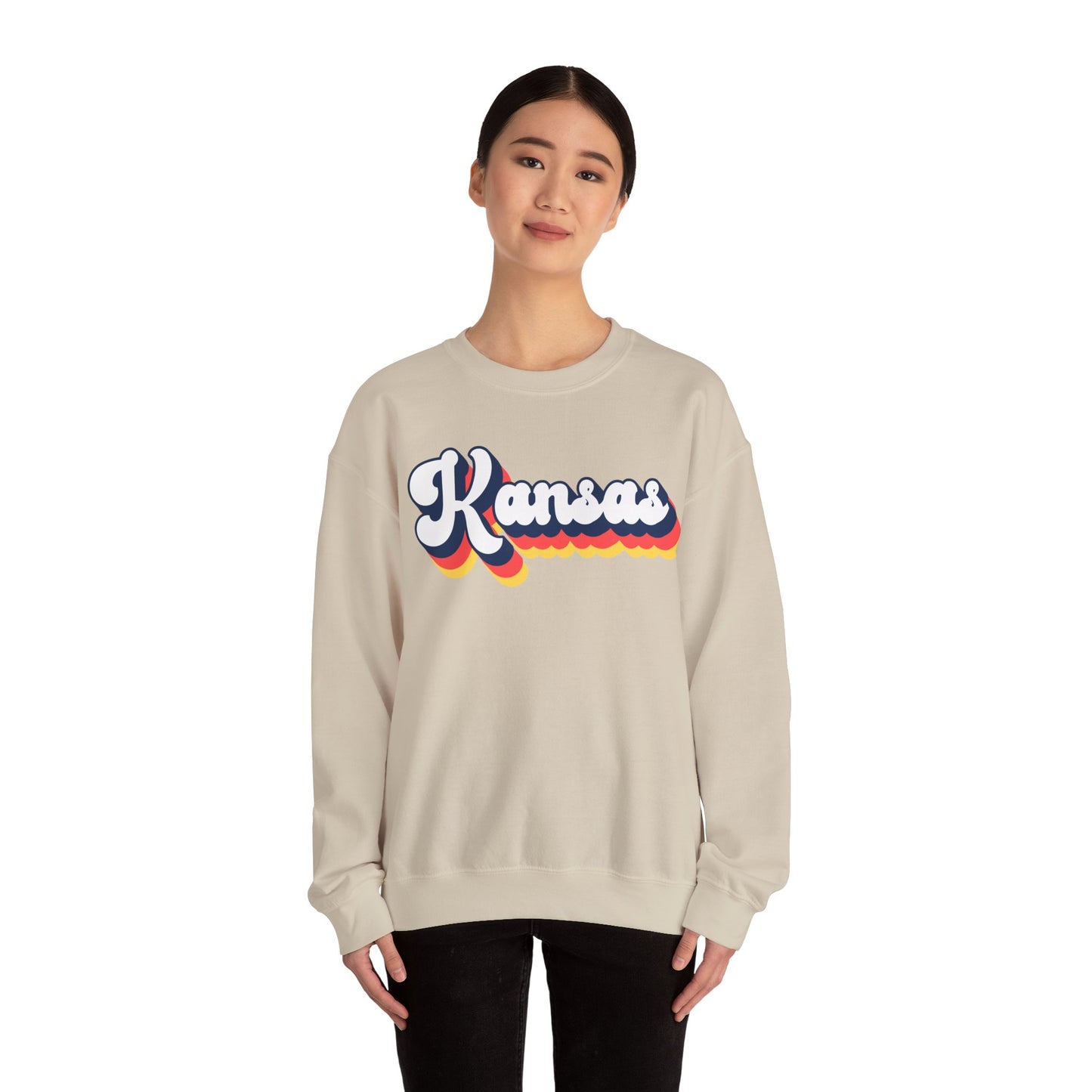 Retro Kansas Crewneck Sweatshirt