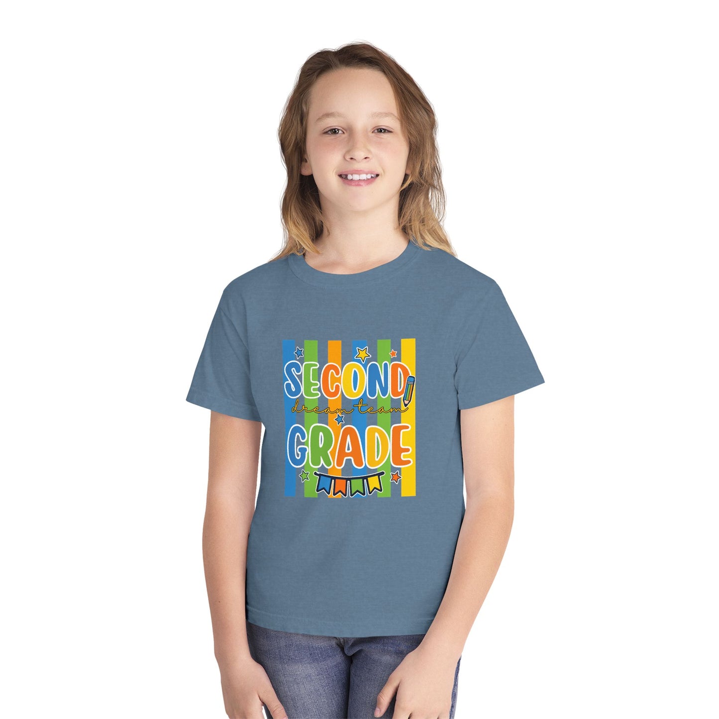 Second Grade Kids T‑Shirt — Colorful Back‑to‑School Tee for Boys & Girls