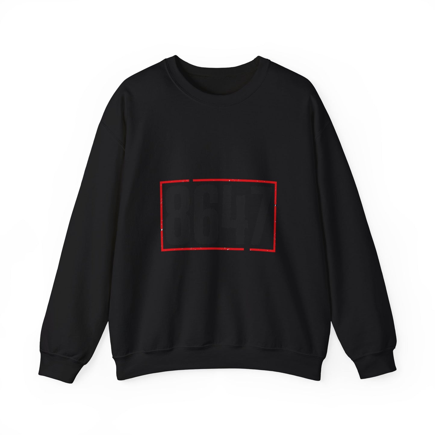 8647 Political Typography Crewneck, stencil distressed civic expression sweatshirt