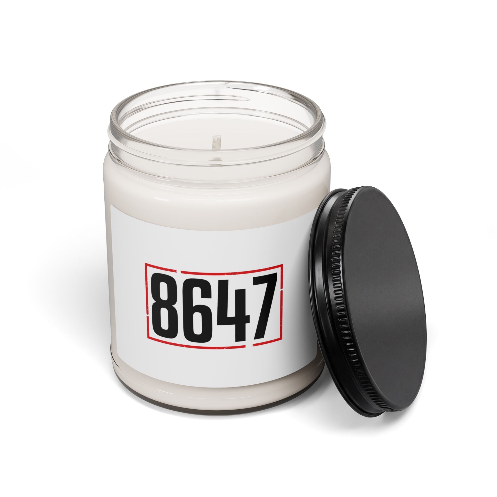 8647 Stencil Candle | Scented Soy Candle, Political Typography