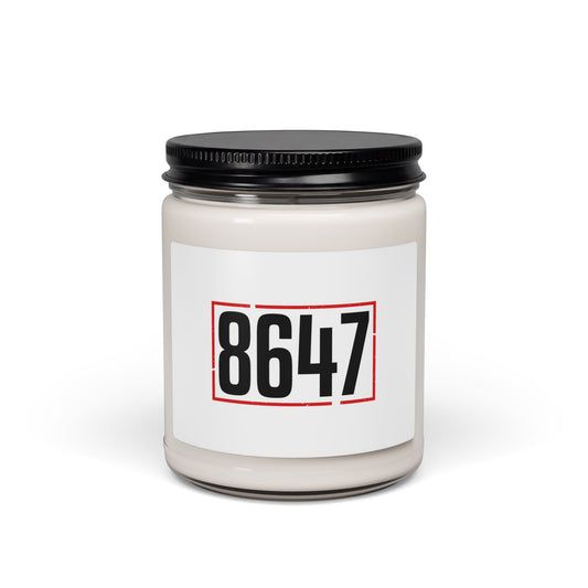 8647 Stencil Candle | Scented Soy Candle, Political Typography