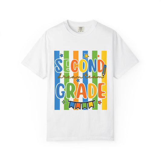 Second Grade Teacher T-Shirt — Colorful Back-to-School Classroom Tee