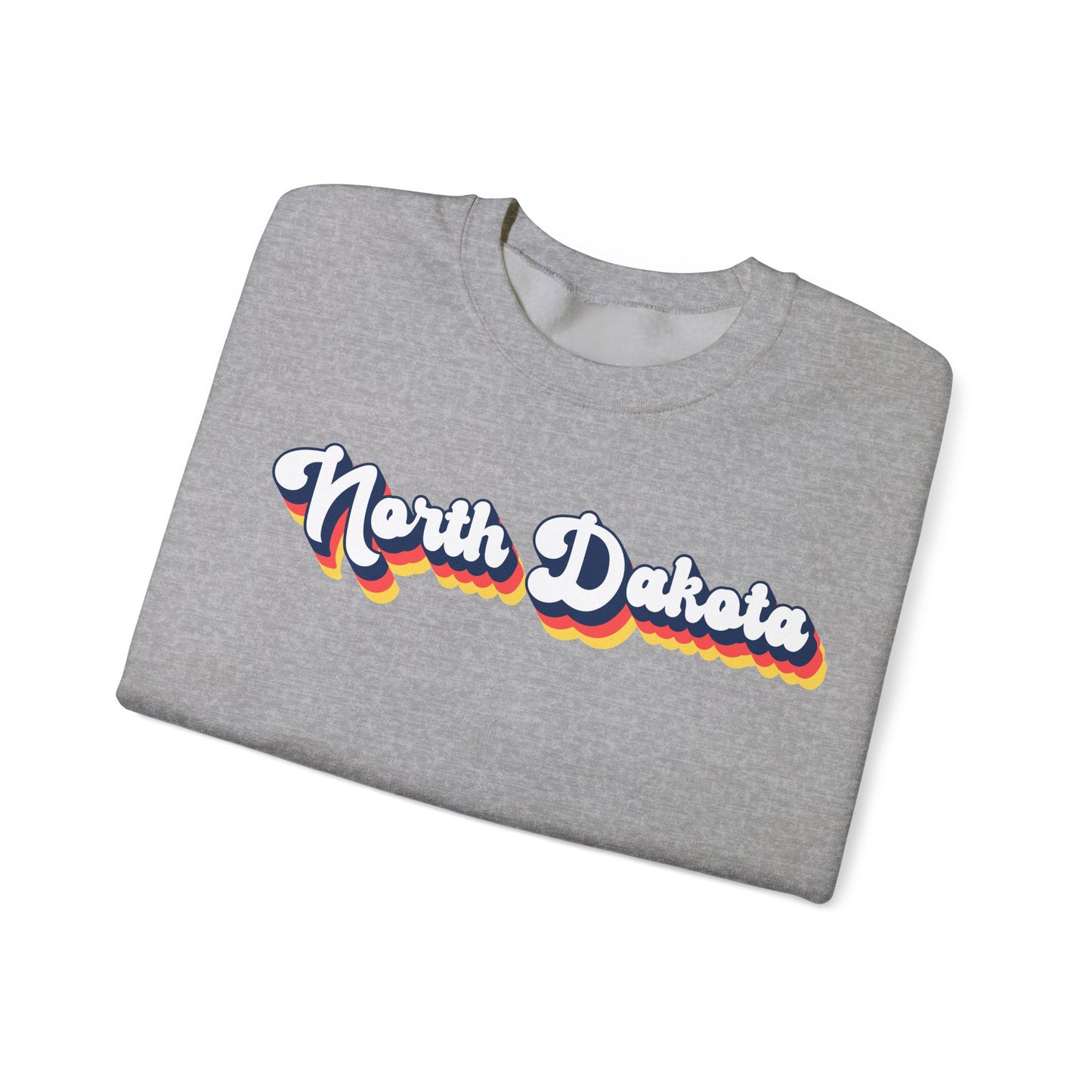 Retro North Dakota Crewneck Sweatshirt