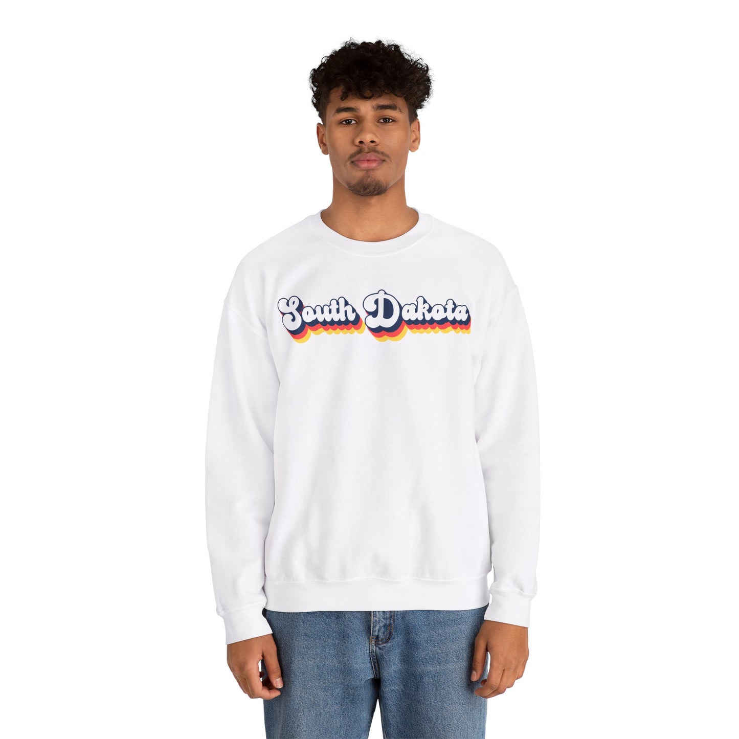 Retro South Dakota Crewneck Sweatshirt