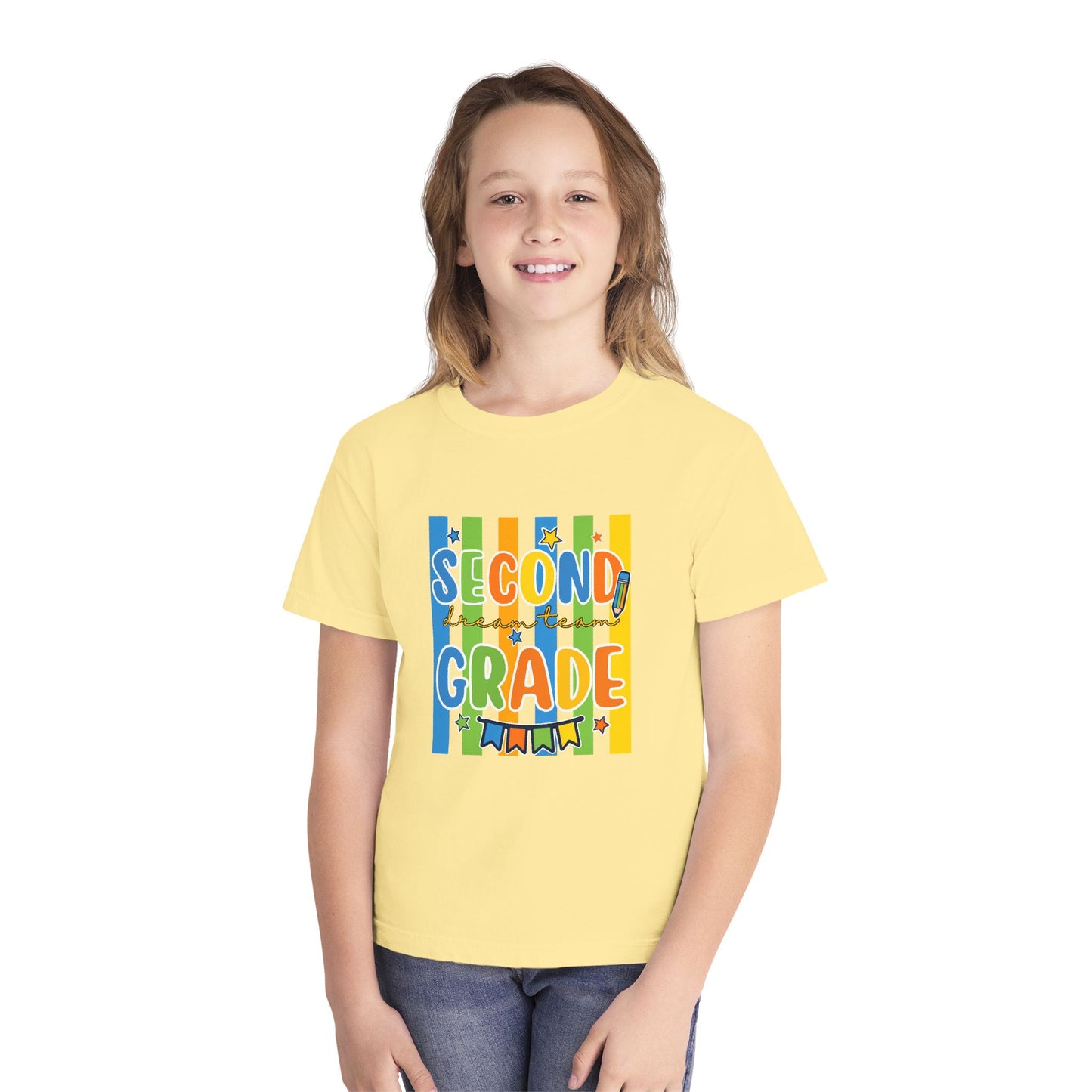 Second Grade Kids T‑Shirt — Colorful Back‑to‑School Tee for Boys & Girls