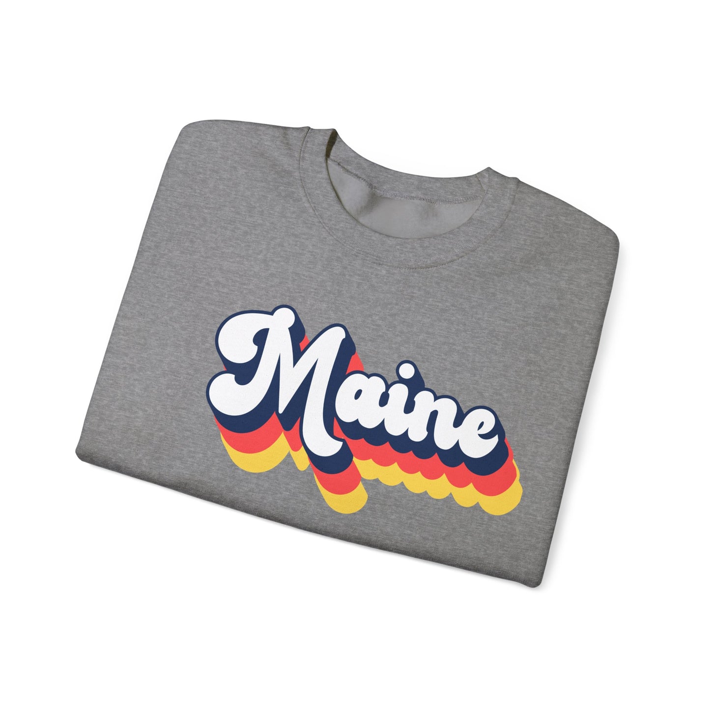 Retro Maine Crewneck Sweatshirt