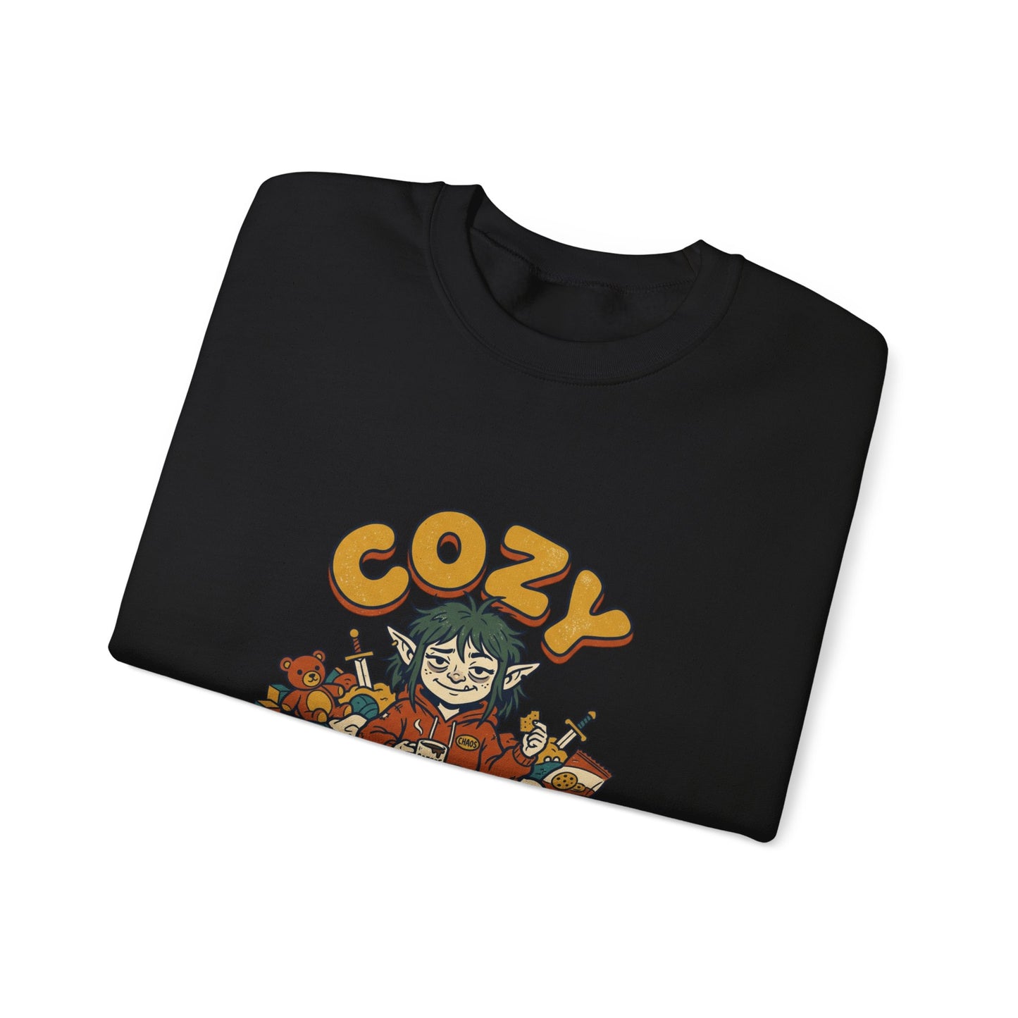 Cozy Feral Era Sweatshirt | chaotic cute raccoon opossum vintage mascot