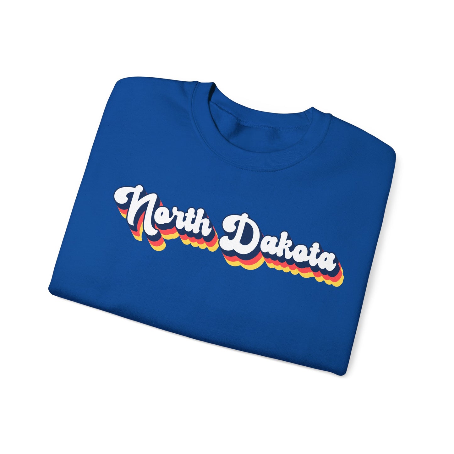 Retro North Dakota Crewneck Sweatshirt