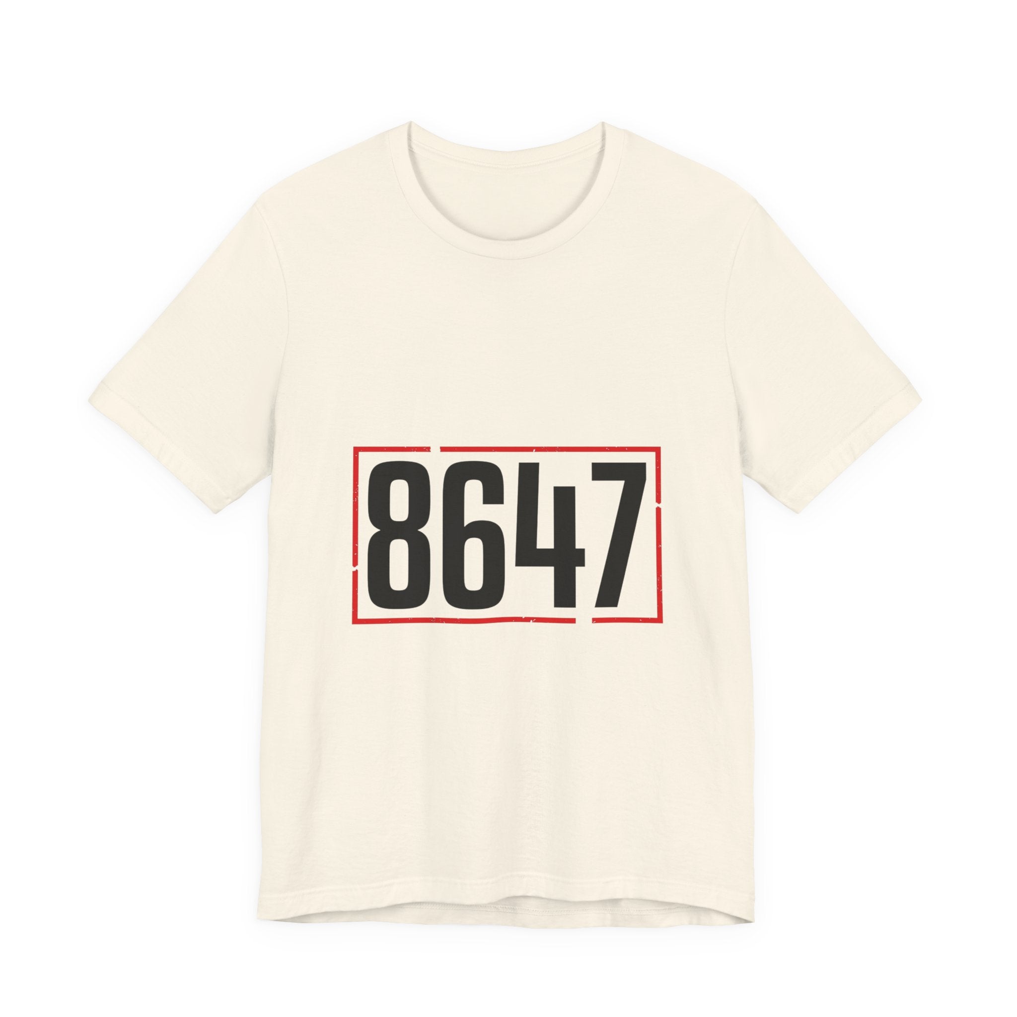 8647 Political Typography Tee | stencil, distressed civic expression