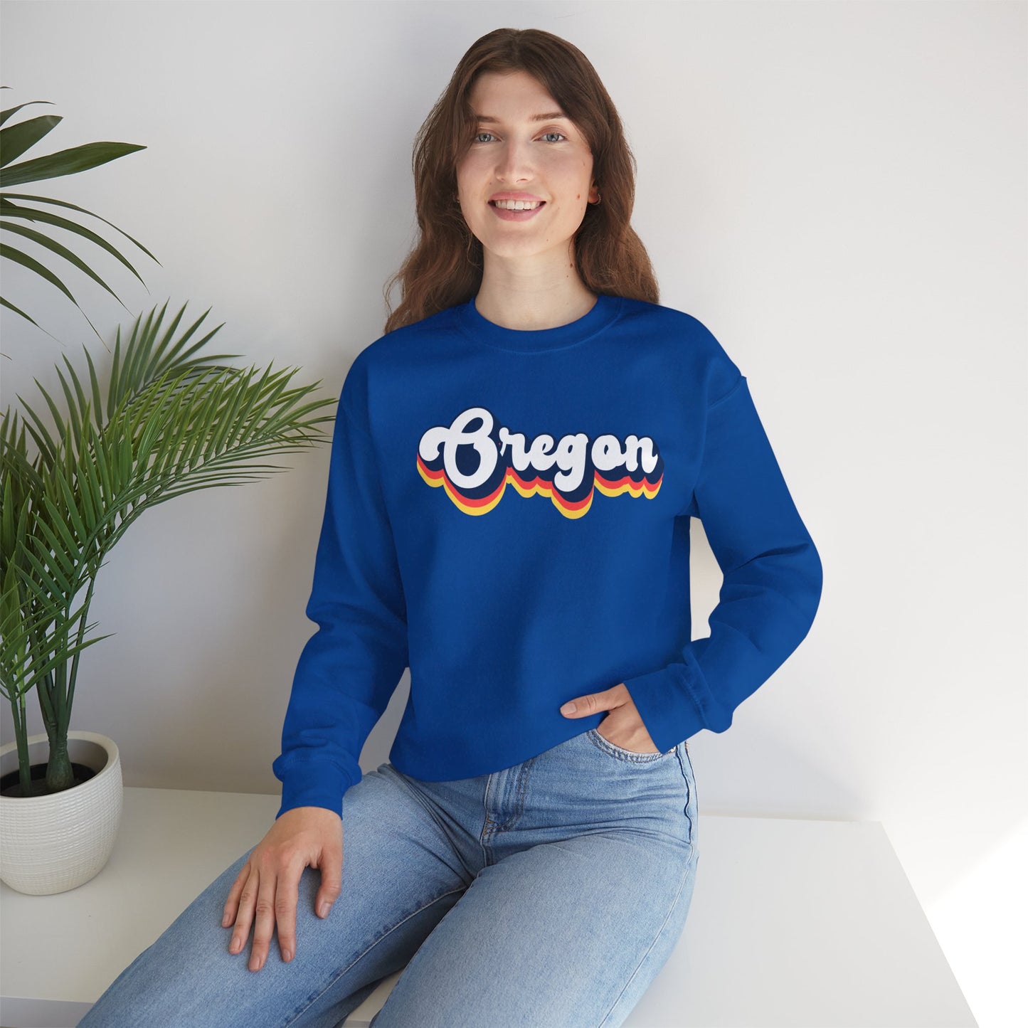 Retro Oregon Crewneck Sweatshirt